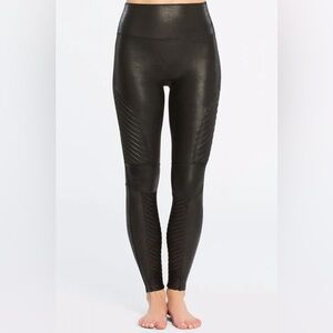 Spanx Faux Leather Moto Legging Size Small